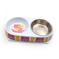 Double Round Melamine Pet Bowl Base